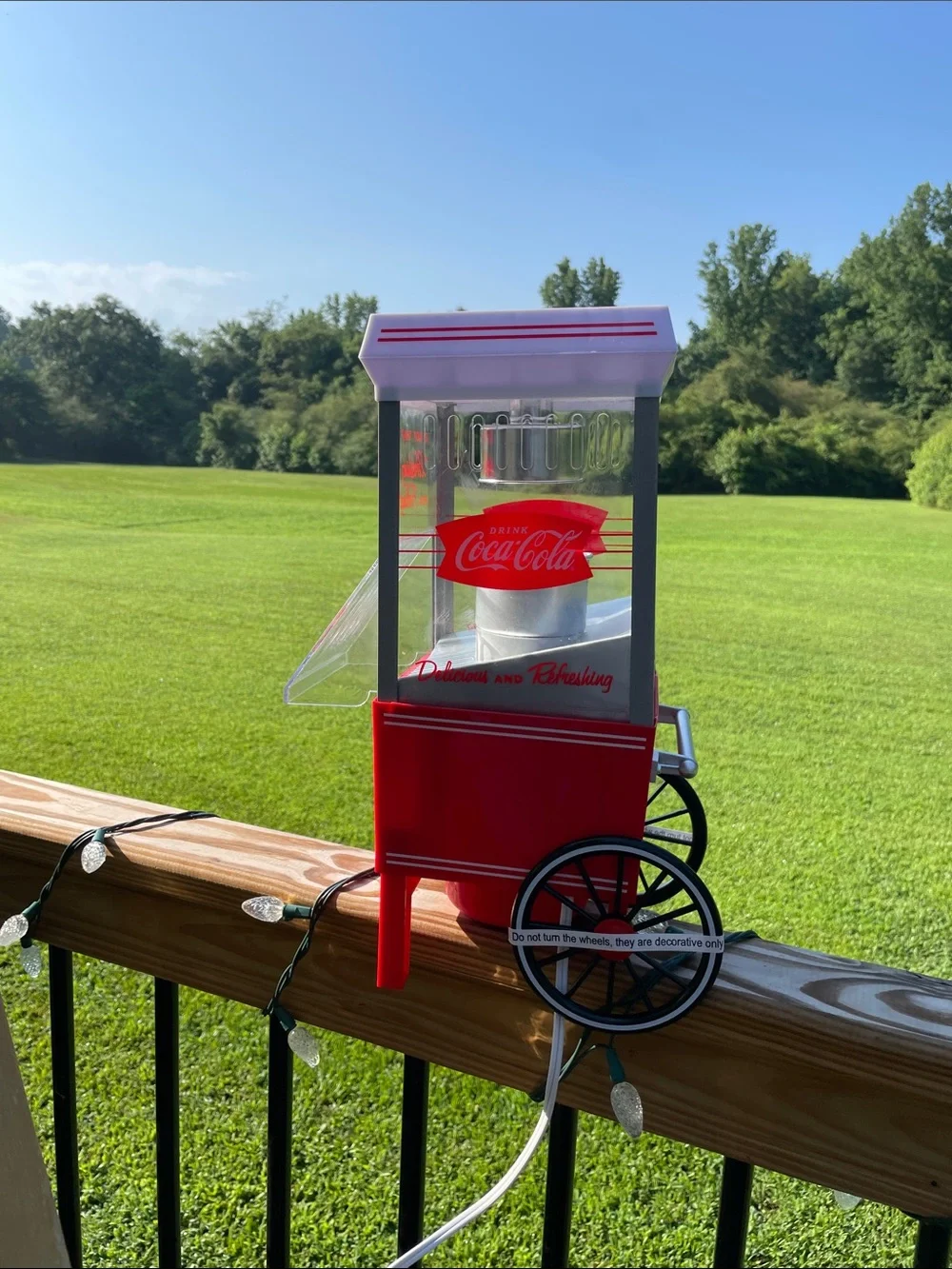 Coca Cola Red Retro Popcorn Air-Popper Machine Party Decor
